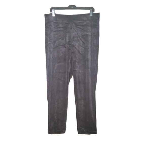 Talbots Black Velour Straight Leg Pants Sz LP - Picture 1 of 9